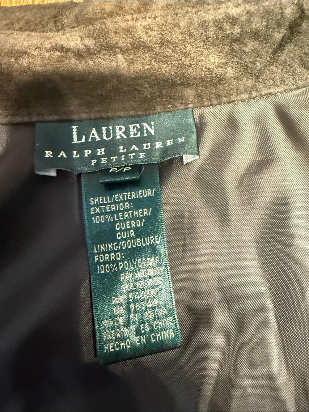 Vintage Ralph Lauren Olive Suede Zip-Front Utility Jacket/Shirt - Picture 7 of 11